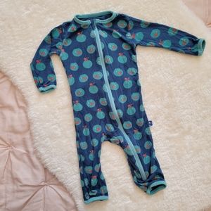 Kickee Pants Coverall in Twilight Goldfish Bowl Print | 0-3M